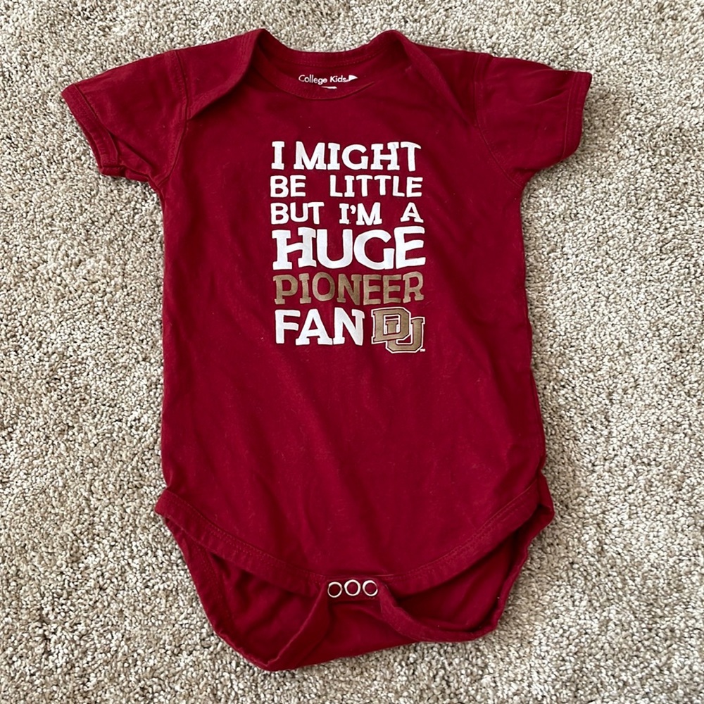 Denver Pioneers 12m short sleeve bodysuit